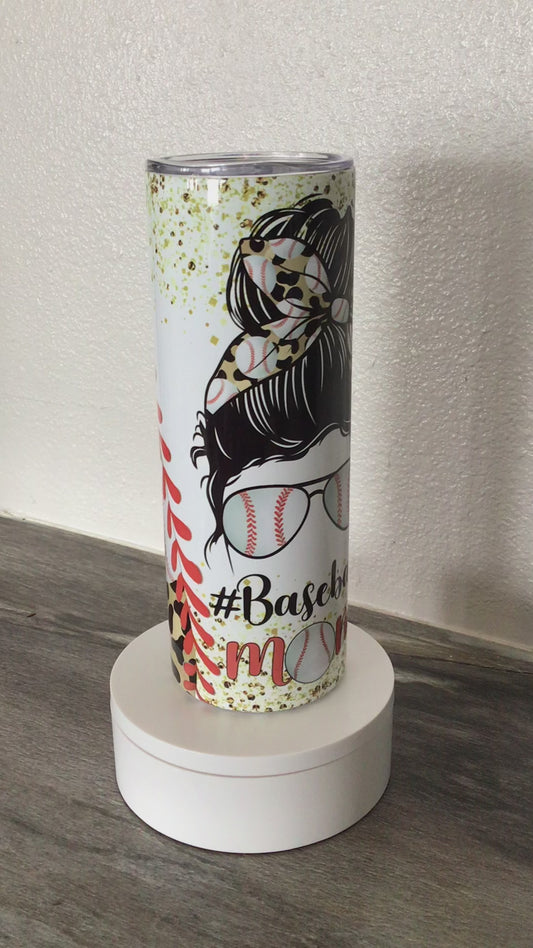 Baseball mom tumbler